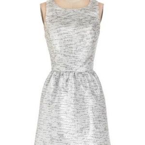 Kensie Metallic Silver Holiday Cocktail Dress